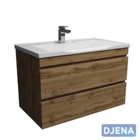 Тумба Djena Окант 100 подвеcная 2 ящика Дерево ООО ФИРМА САНТЕХНИКА