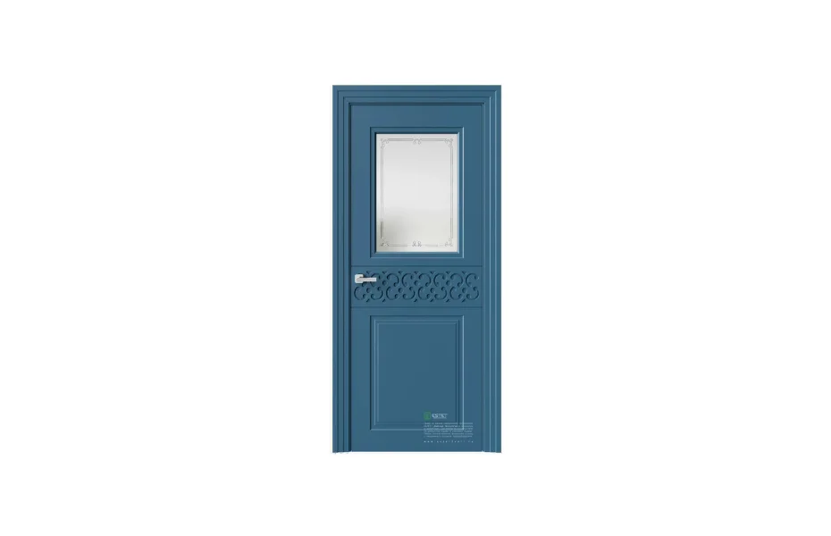 Межкомнатная дверь Novella N26 RAL5009 стекло 7 ДВЕРЕЙ