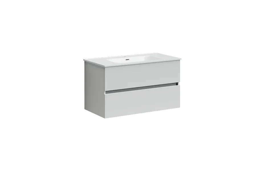 Тумба с раковиной Sancos Urban, 89 см., ламинат белый, UR90W МОСПЛИТКА