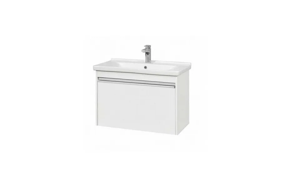 Тумба с раковиной Aquaton Капри 1A230201KP010 80 см, цвет белый глянцевый МОСПЛИТКА