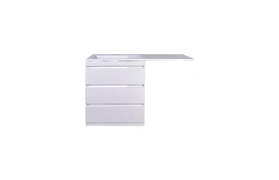 Тумба с раковиной Style Line El Fante Даллас 110 см СС-00002369 левая, люкс белая МОСПЛИТКА