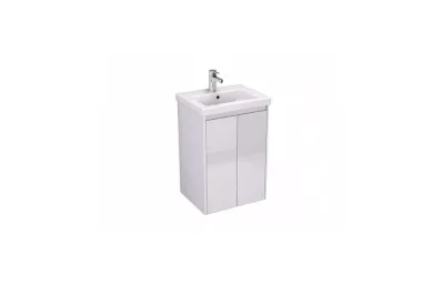 Тумба с раковиной Velvex Klaufs 50 tpKLA.50.2D-616.216 подвесная, белый глянцевый МОСПЛИТКА