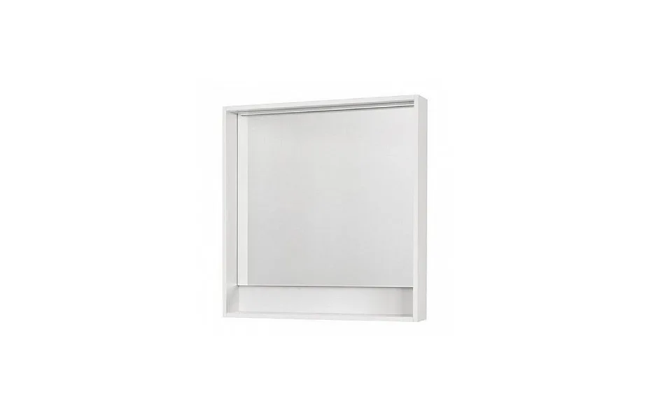Зеркало Aquaton Капри 1A230402KP010 80 x 85 см настенное с подсветкой, цвет белый глянцевый МОСПЛИТКА