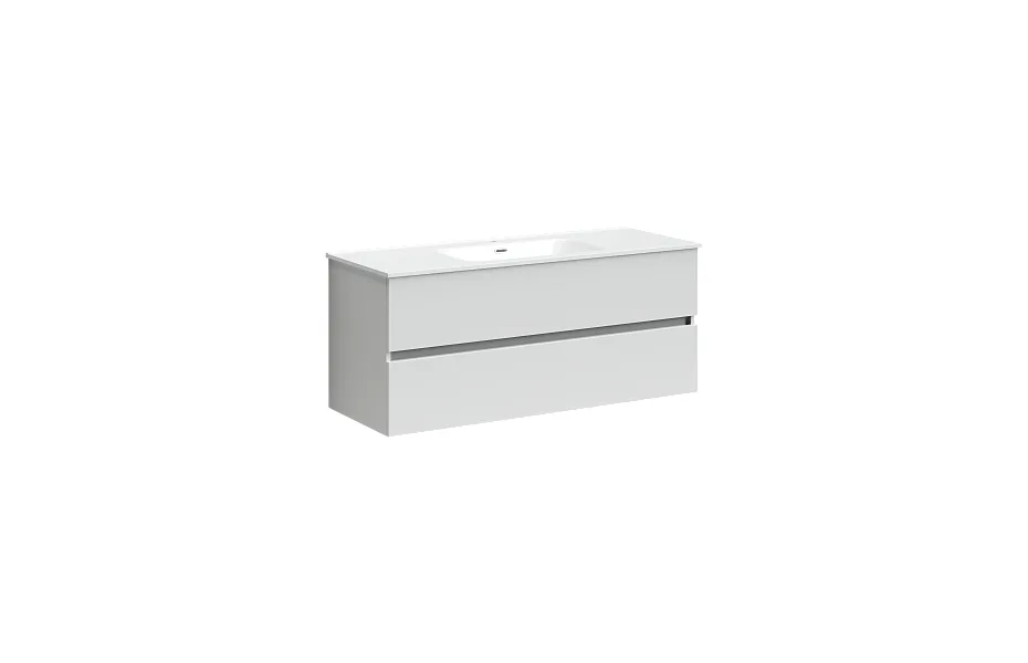 Тумба с раковиной Sancos Urban, 119 см., ламинат белый, UR120-1W МОСПЛИТКА