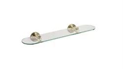 FIXSEN Retro Полка стеклянная, ширина 52 см, цвет античная латунь АТЕЛЬЕ ВАННОЙ КОМНАТЫ. САМАРА