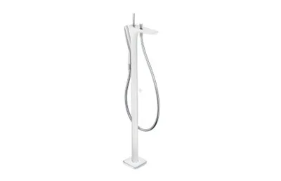 Смеситель для ванны напольный Hansgrohe PuraVida белый/хром 15473400 АКВАМЕТРИЯ