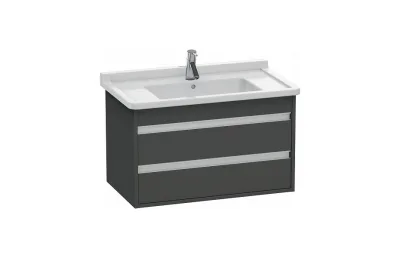 Тумба с раковиной Duravit Ketho 80 см KT664404949 графит матовый МОСПЛИТКА