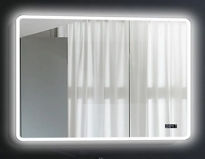 ESBANO Led Зеркало, ШВГ: 120x70х5, LED-подсветка, антизапотевание, часы АТЕЛЬЕ ВАННОЙ КОМНАТЫ. САМАРА