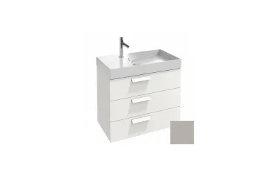 Тумба с раковиной Jacob Delafon Rythmik 80 см EB1309-N21 серый титан глянцевый МОСПЛИТКА