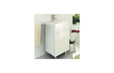 Тумба с раковиной Comforty Астра-50 белый глянец 00003118245 МОСПЛИТКА