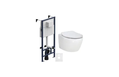 Комплект подвесной безободковый унитаз BelBagno Prospero BB507B + инсталляция Am.Pm ProC I012707 МОСПЛИТКА