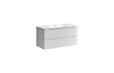 Тумба с раковиной Sancos Norma 2.0, 99 см., ламинат белый, NR2.0100W МОСПЛИТКА