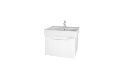 Тумба с раковиной Dreja Tiny 50 см 99.1901 глянцевая белая МОСПЛИТКА