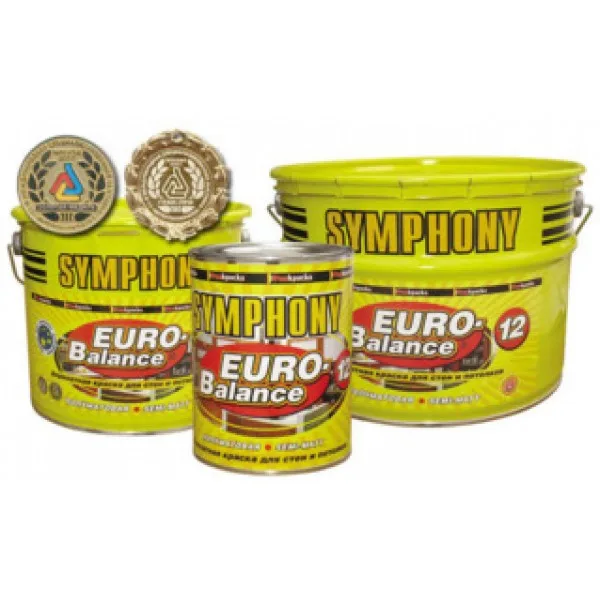 SYMPHONY EURO-BALANCE 12 - АКРИЛАТНАЯ ПОЛУМАТОВАЯ КРАСКА А ФИНКРАСКИ – САМАРА