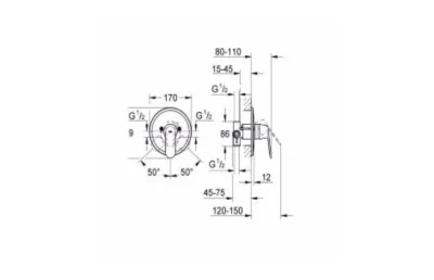 Смеситель для душа Grohe Eurosmart Cosmopolitan 32880000 АКВАМЕТРИЯ