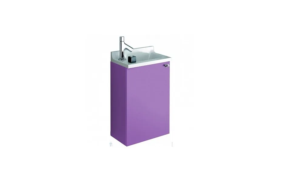 Тумба с раковиной Jacob Delafon Pop Laminar 40 см EB285-F26 сливовый глянцевый МОСПЛИТКА