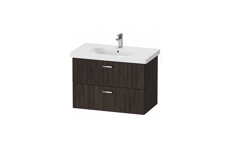 Тумба с раковиной Duravit Xbase 80 см XB619005353 каштан темный МОСПЛИТКА