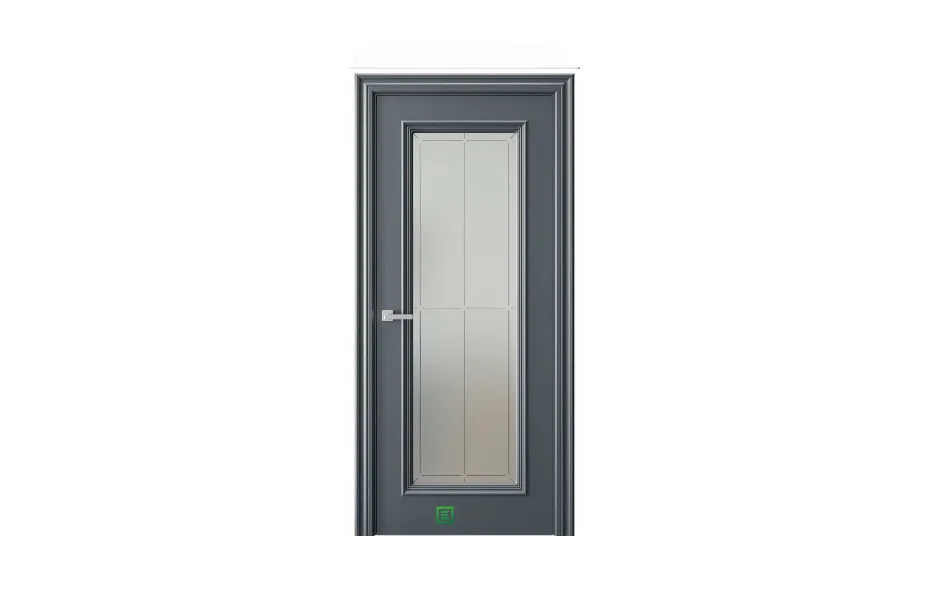 Межкомнатная дверь GL2 RAL7016 стекло 1 7 ДВЕРЕЙ