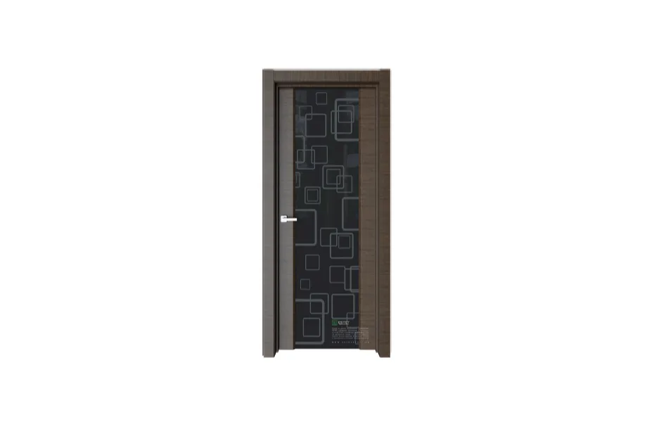 Межкомнатная дверь Elegance E2G Корица черное стекло 8 7 ДВЕРЕЙ
