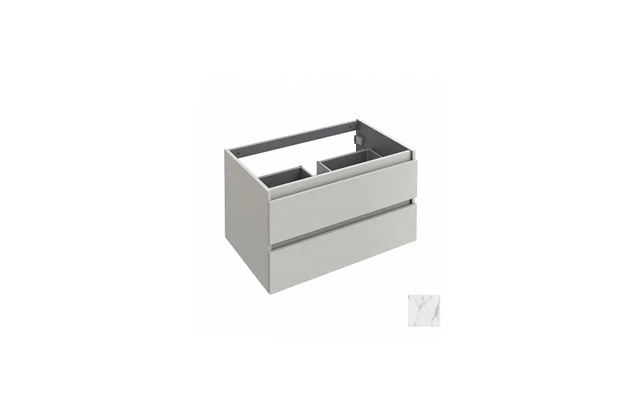 Тумба с раковиной Jacob Delafon Parallel 80 см EB1703-NR4 белый мрамор МОСПЛИТКА