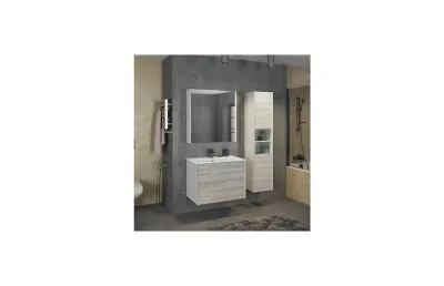 Тумба с раковиной Comforty Женева-75 дуб белый 00004137097 МОСПЛИТКА