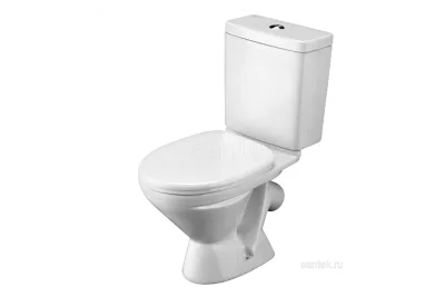 SANTEK Лига Унитаз напольный с бачком, выпуск косой, двойной смыв, крышка полипропилен АТЕЛЬЕ ВАННОЙ КОМНАТЫ. САМАРА