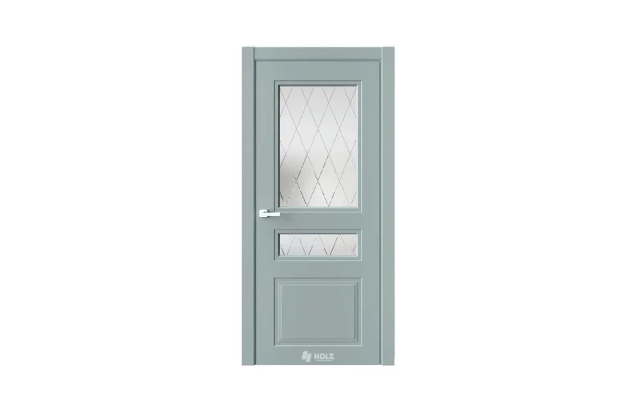 Neo Classic N13 Лунный RAL7042 стекло 7 ДВЕРЕЙ