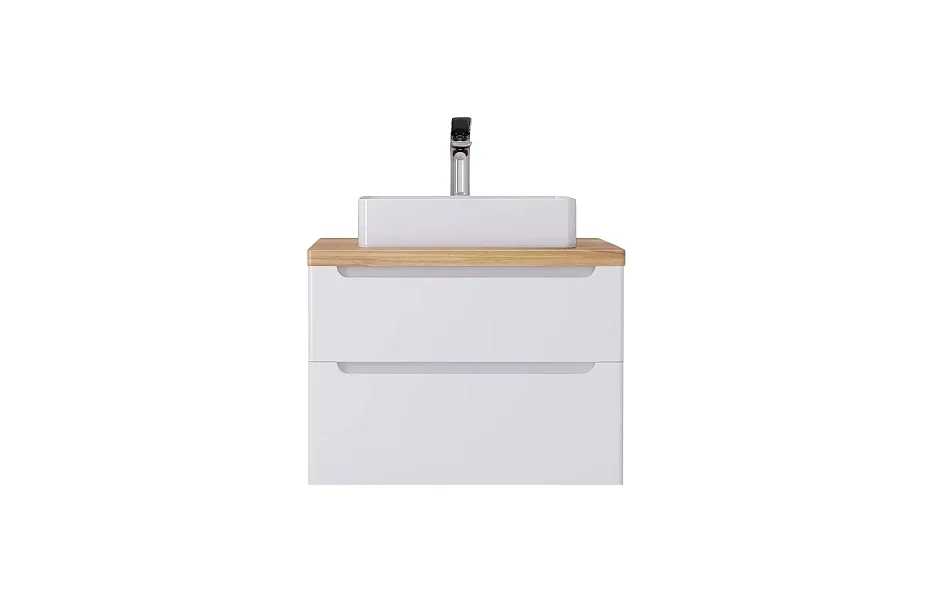 Тумба с раковиной Jorno Wood 80 см wood.01.80/P/W белая МОСПЛИТКА