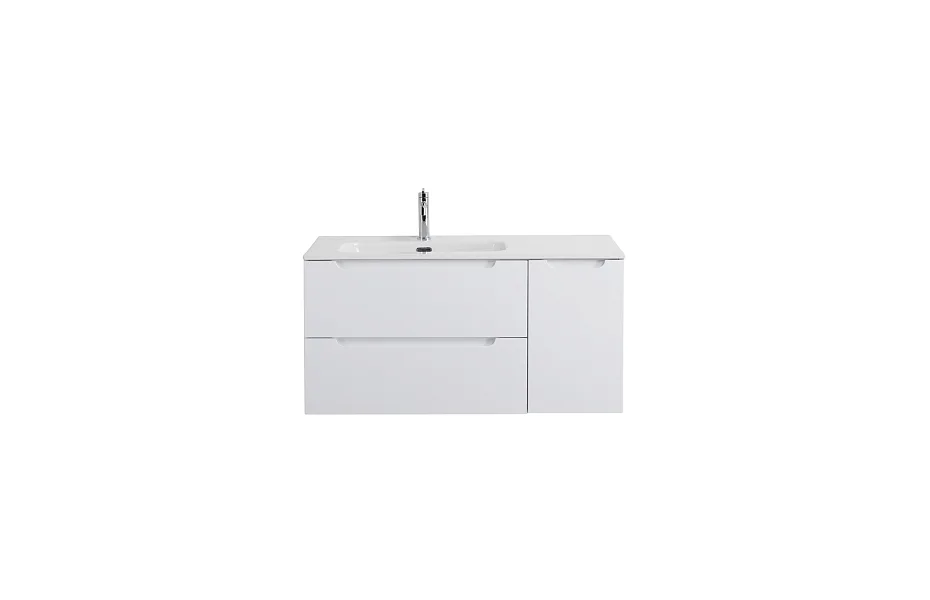 Тумба с раковиной BelBagno Etna 100 см ETNA-1000-2C-1A-SO-BL-L bianco lucido МОСПЛИТКА
