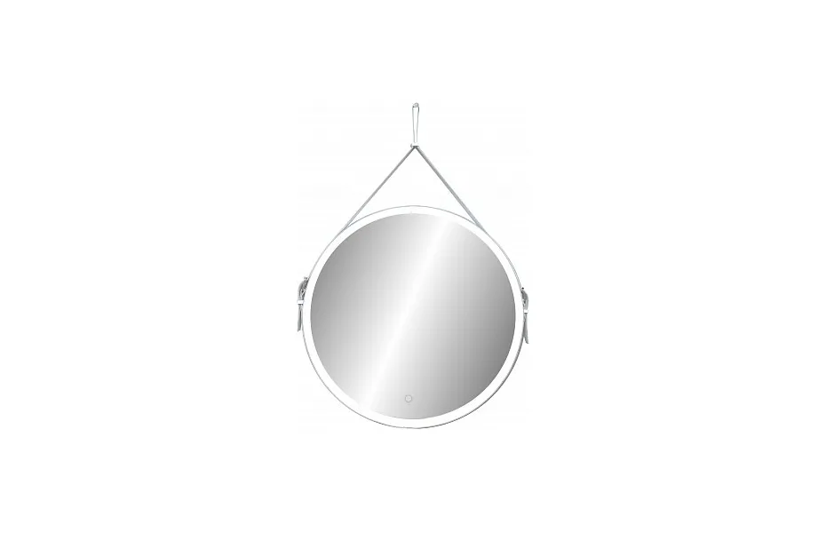 Зеркало Art&Max Milan 80 см AM-Mil-800-DS-F с подсветкой, белый МОСПЛИТКА