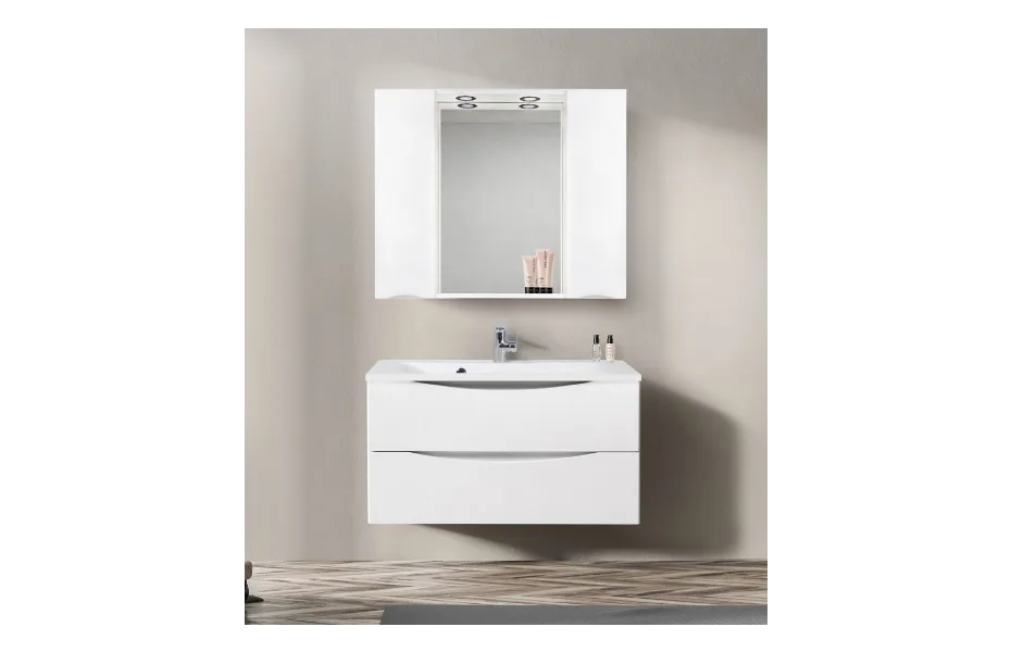 BELBAGNO Marino Шкаф зеркальный подвесной с двумя распашными дверцами с доводчиками, с подсветкой АТЕЛЬЕ ВАННОЙ КОМНАТЫ. САМАРА