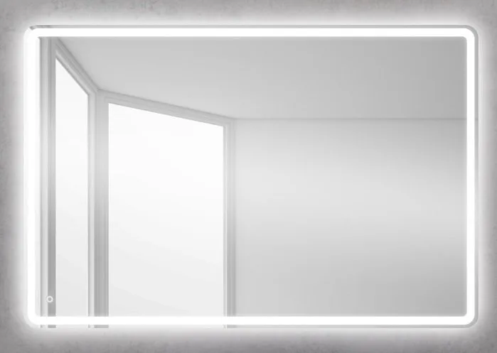 BELBAGNO Зеркало со встроенным светильником и кнопочным выключателем SPC-MAR-1200-800-LED-BTN, 12W, 220-240 АТЕЛЬЕ ВАННОЙ КОМНАТЫ. САМАРА