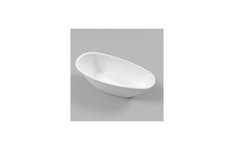 Ванна из искусственного камня 155х73 см Whitecross Spinel B 0210.155073.200 матовая белая МОСПЛИТКА