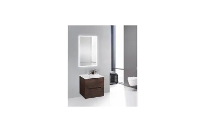 Тумба с раковиной BelBagno ETNA39-500/390-2C-SO-RW-P 50 см, коричневая матовая МОСПЛИТКА