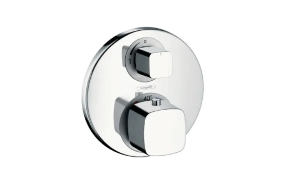 Термостат с запорным вентилем Hansgrohe Metris Ecostat E 31572000 АКВАМЕТРИЯ
