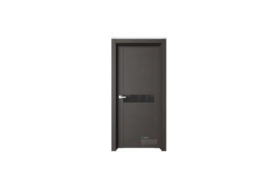 Межкомнатная дверь Trend T4 Венге горизонт черное стекло 7 ДВЕРЕЙ