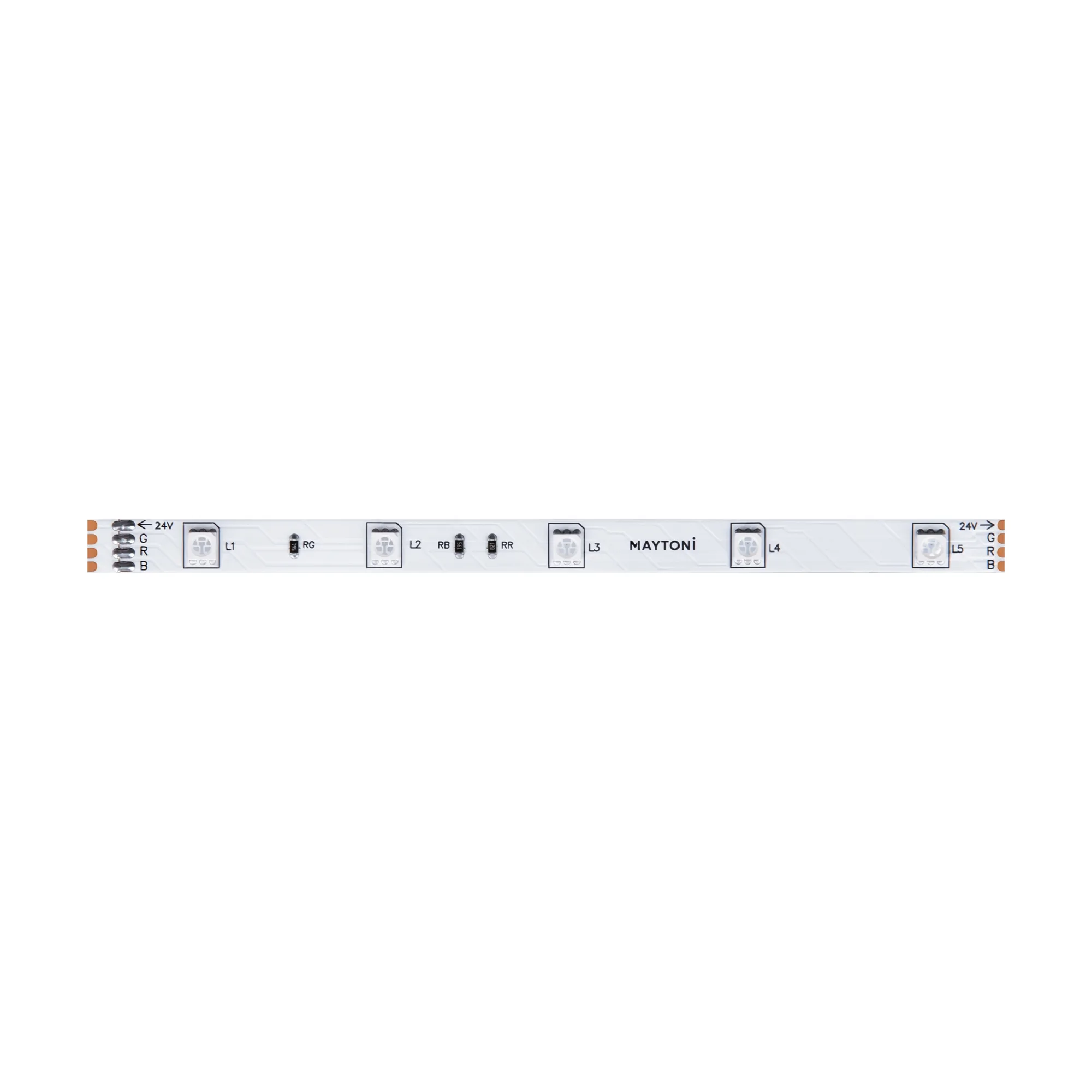 Светодиодная лента 7,2Вт/м 24V IP20 RGB Maytoni 10166 MAYTONI