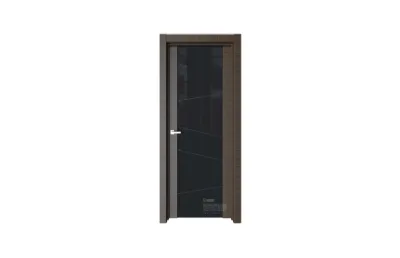 Межкомнатная дверь Elegance E7 Корица черное стекло 6 7 ДВЕРЕЙ