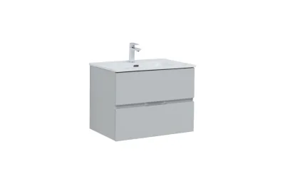 Тумба с раковиной Aquanet Алвита New 70 2 ящика, серый МОСПЛИТКА