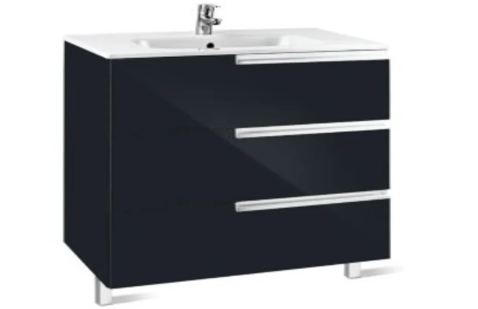Шкаф под раковину Roca Victoria Nord Black Edition 60x45 ZRU9302832 АКВАМЕТРИЯ