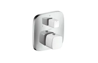 Термостат с запорным/переключающим вентилем Hansgrohe PuraVida белый/хром 15771400 АКВАМЕТРИЯ