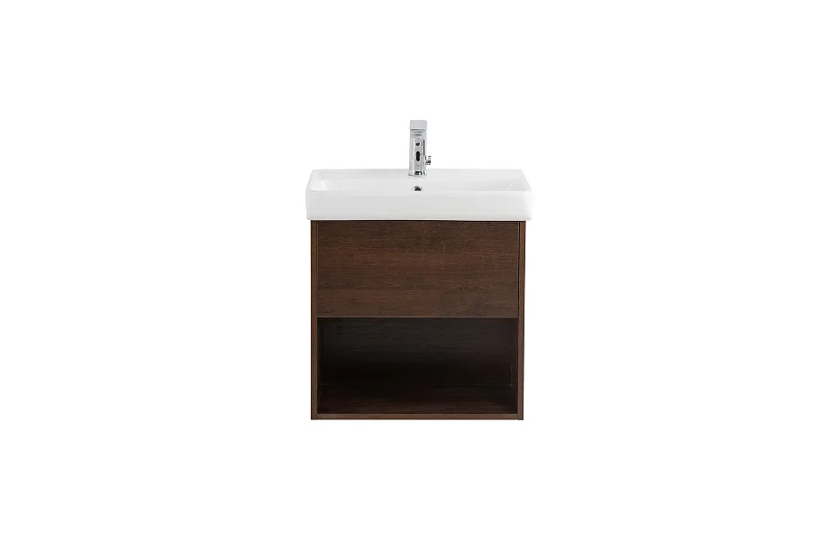 Тумба с раковиной BelBagno Neon 60 см NEON-600-1C-SO-RS rovere scuro МОСПЛИТКА
