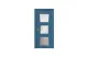 Межкомнатная дверь Novella N30 RAL5009 стекло 7 ДВЕРЕЙ