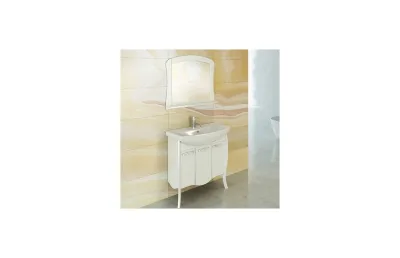 Тумба с раковиной Comforty Венеция-80 белый глянец 00003130163 МОСПЛИТКА