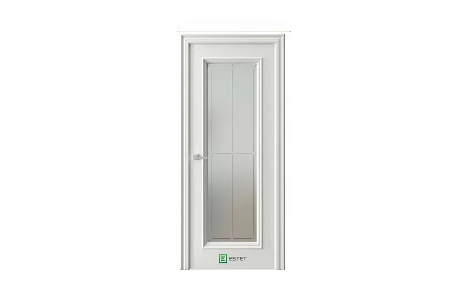 Межкомнатная дверь GL2 RAL9003 стекло 1 7 ДВЕРЕЙ