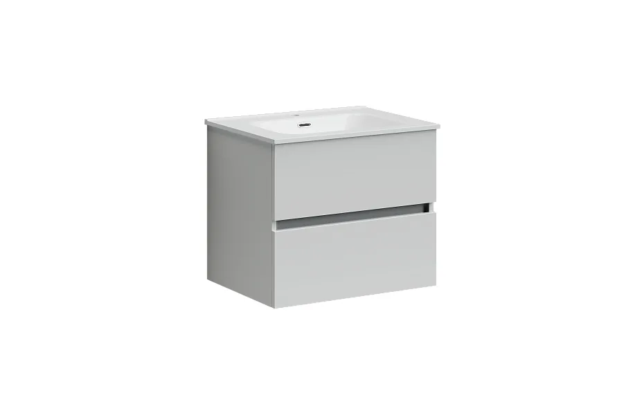 Тумба с раковиной Sancos Urban, 59 см., ламинат белый, UR60W МОСПЛИТКА