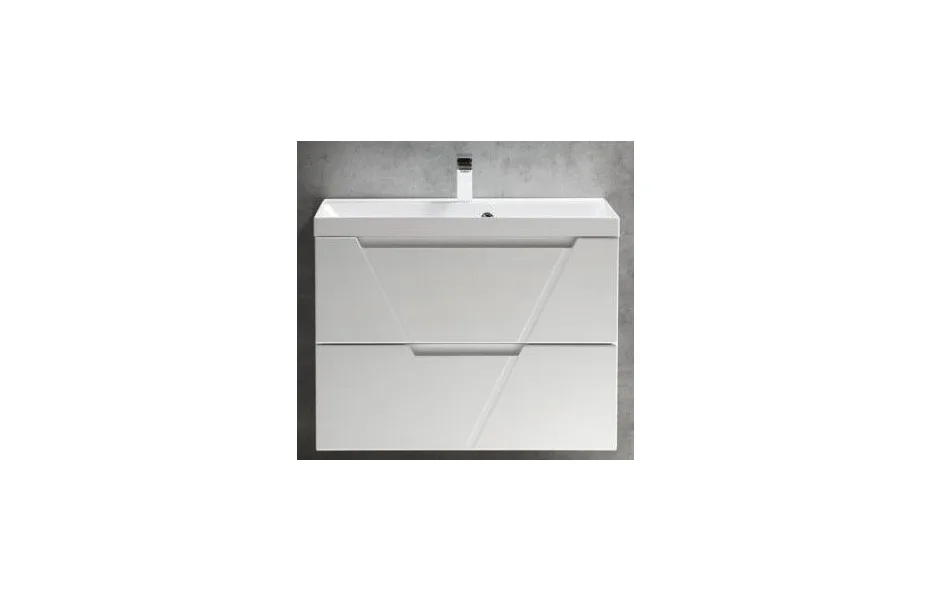 Тумба с раковиной подвесная BelBagno Vittoria 80 Bianco Lucido МОСПЛИТКА