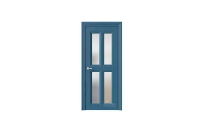 Межкомнатная дверь Novella N24 RAL5009 стекло 7 ДВЕРЕЙ