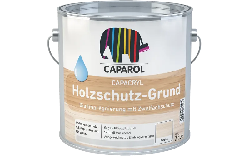 Грунт с биоцидами Caparol Holzschutz-Grund, бесцветный, 2,5 л КАПАРОЛ ЦЕНТР САМАРА