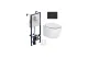 Комплект подвесной безободковый унитаз BelBagno Prospero BB507B + инсталляция Am.Pm ProC I012707.0238 с клавишей смыва ProC S, чёрная матовая МОСПЛИТКА